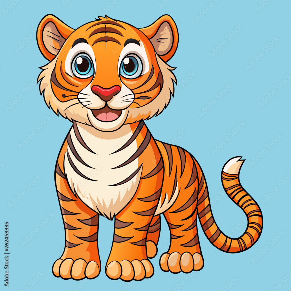 tiger cartoon isolated tiger cartoon isolated