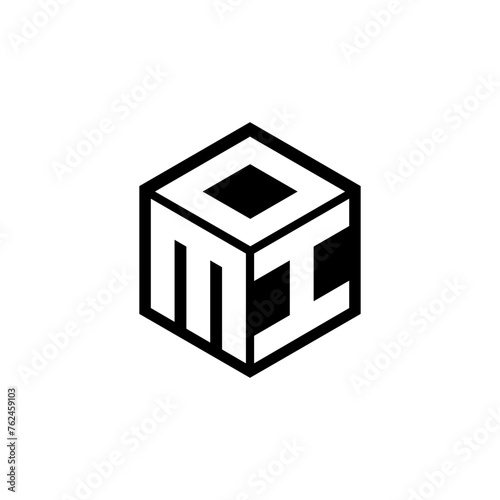 MID letter logo design with white background in illustrator, cube logo, vector logo, modern alphabet font overlap style. calligraphy designs for logo, Poster, Invitation, etc.