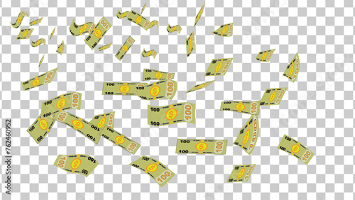 dollar bank drop isolated on transparent background for wallpaper logo icon wrapping paper. vector illustration. 