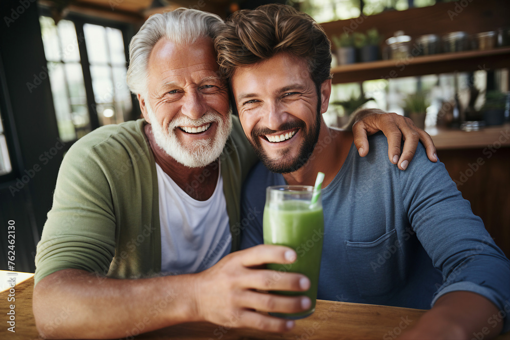 AI generated image of healthy and happy young person enjoys a glass of organic drink AI generated image of healthy and happy young person enjoys a glass of organic drink