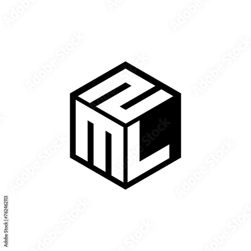 MLZ letter logo design with white background in illustrator, cube logo, vector logo, modern alphabet font overlap style. calligraphy designs for logo, Poster, Invitation, etc.