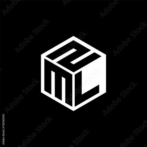 MLZ letter logo design with black background in illustrator, cube logo, vector logo, modern alphabet font overlap style. calligraphy designs for logo, Poster, Invitation, etc.