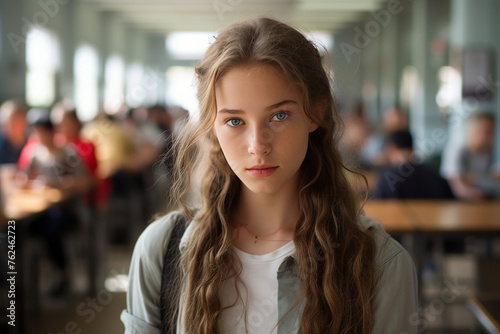 Happy school children in dinner place highschool canteen lunch break Generative AI picture Free Download Happy school children in dinner place highschool canteen lunch break Generative AI picture - GFXLoad