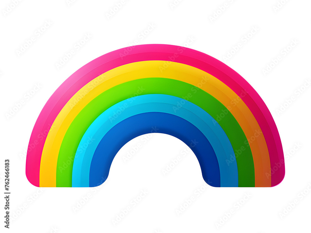 Obraz premium An exquisite illustration of a rainbow, a mesmerizing mixture of a vibrant color palette of paints. Isolated on a transparent background.