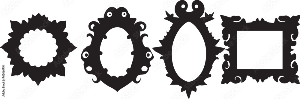 Set frames. Hand drawn vector illustration Set frames. Hand drawn vector illustration