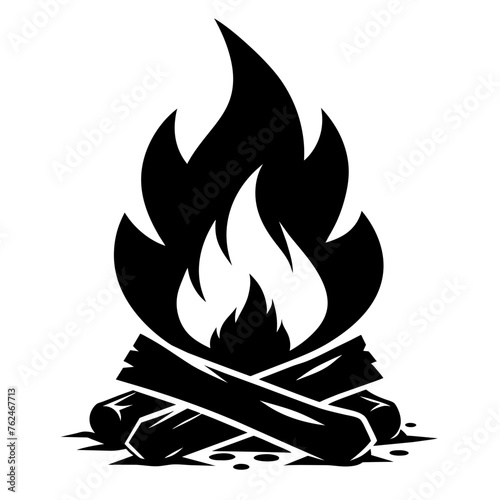 campfire flame fire icon