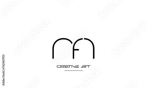 FM, MF, F, M abstract letters logo monogram