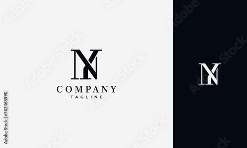 initial letter ny or yn  joined,logo Typography Vector design Template