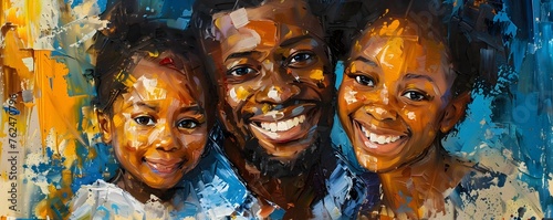 Joyful Family Portrait Painting Session Captures Vibrant Expressions and Cultural Connections