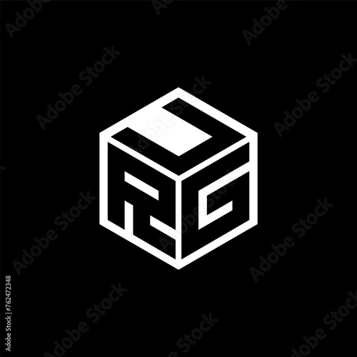 RGU letter logo design in illustration. Vector logo, calligraphy designs for logo, Poster, Invitation, etc. photo