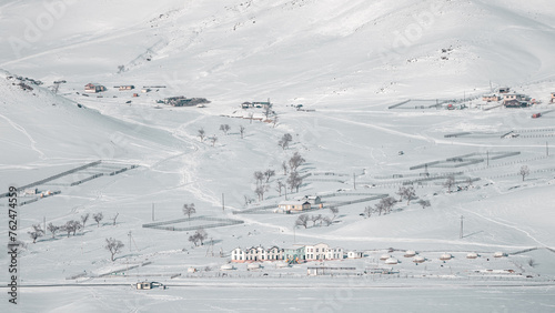 몽골 겨울 풍경 