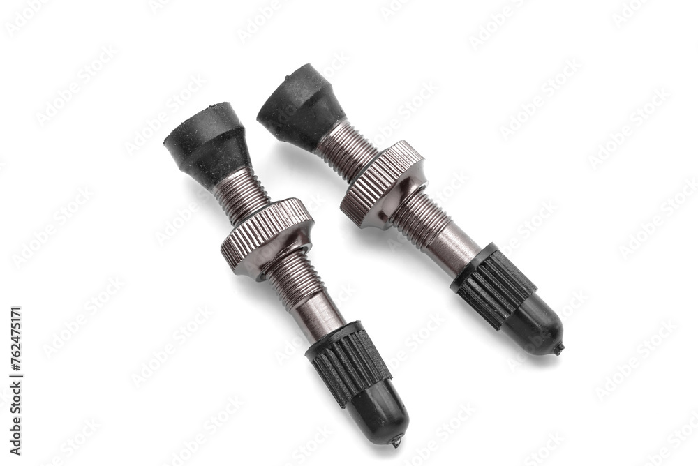 tubeless presta valves on plain background (cut out, isolated on white) valve tubeless presta valves on plain background (cut out, isolated on white) valve