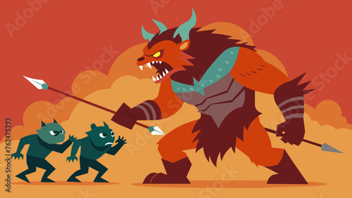 beast ferociously pushes and svg file