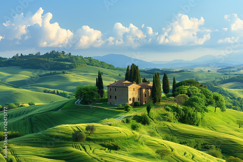 Photo of Tuscany field view