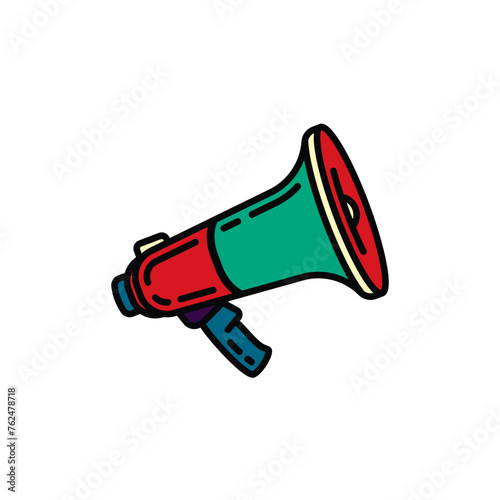 Original vector illustration. The contour icon of the speaker. A design element.
