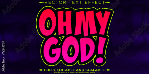 Editable text effect, editable emote icon and trendy customizable font style