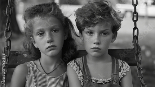 Deux enfants tristes