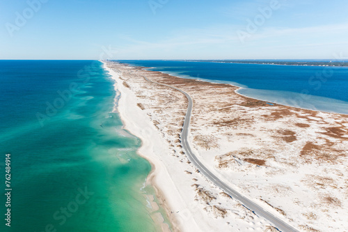 Pensacola Beach is a Florida resort community on the Gulf Coast barrier island of Santa Rosa. 