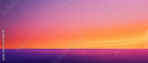 Beautiful gradient of orange and purple colors in sky from sunrise to sunset, soft and calming.