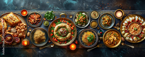 Image of food during the holy month of Ramadan. National dishes. Traditions and culture © Bonya Sharp Claw