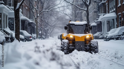 Electric snow removal robots for city sidewalks