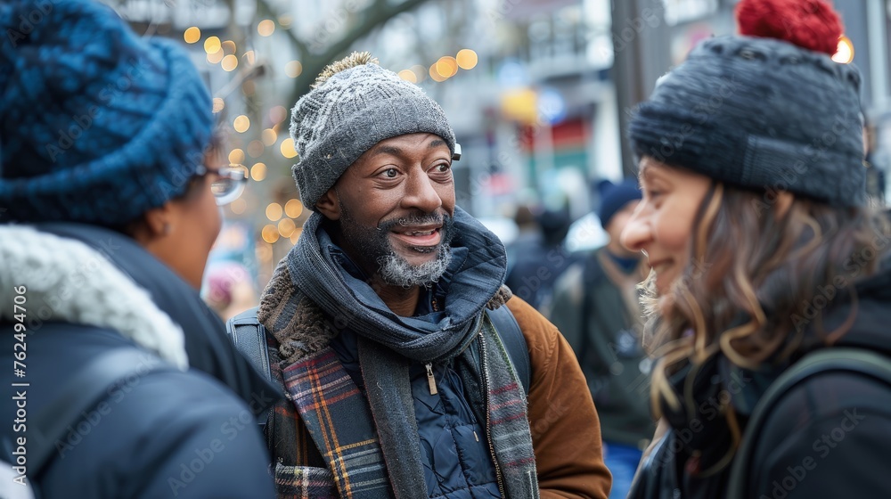 A team of social workers providing support for homeless individuals from diverse backgrounds