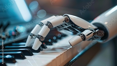 Artificial intelligence composing music photo