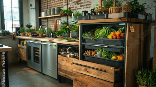 Zero-waste smart kitchens with composting systems