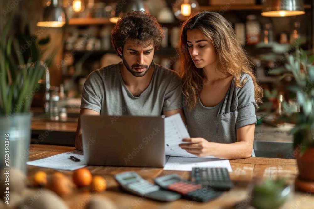 custom made wallpaper toronto digitalIndian family solving household financial issues on computer