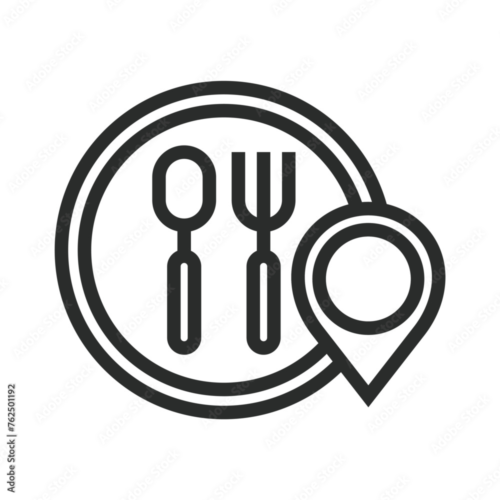 Outlined Restaurant Place icon Outlined Restaurant Place icon