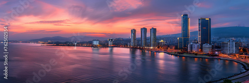 Izmir Skyline: An Exquisite Blend of Twilight Hues, Gleaming Lights, and Architectural Wonders © Lewis