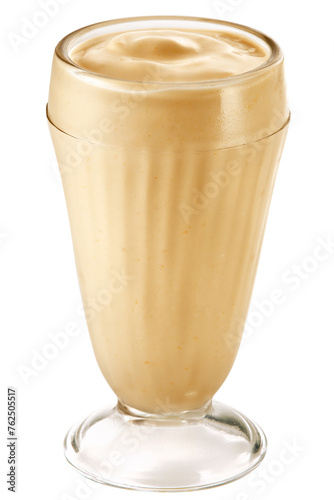milk shake de pêssego isolado em fundo transparente