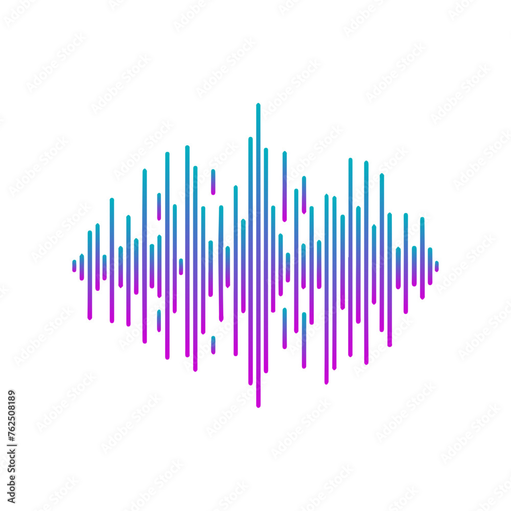 gradient sound wave icon gradient sound wave icon