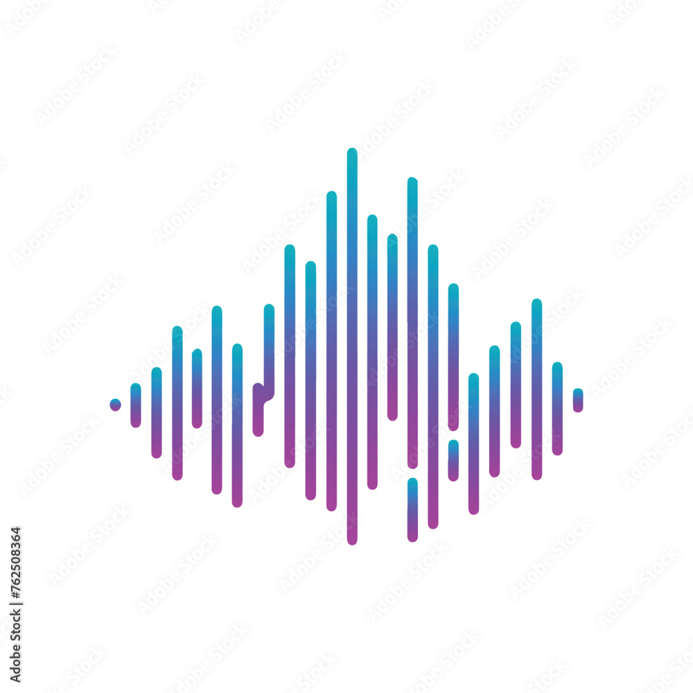 gradient sound wave icon gradient sound wave icon