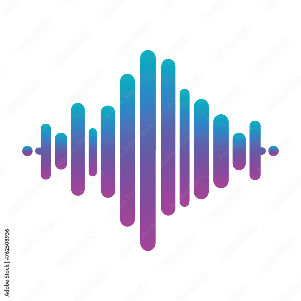 gradient sound wave icon gradient sound wave icon