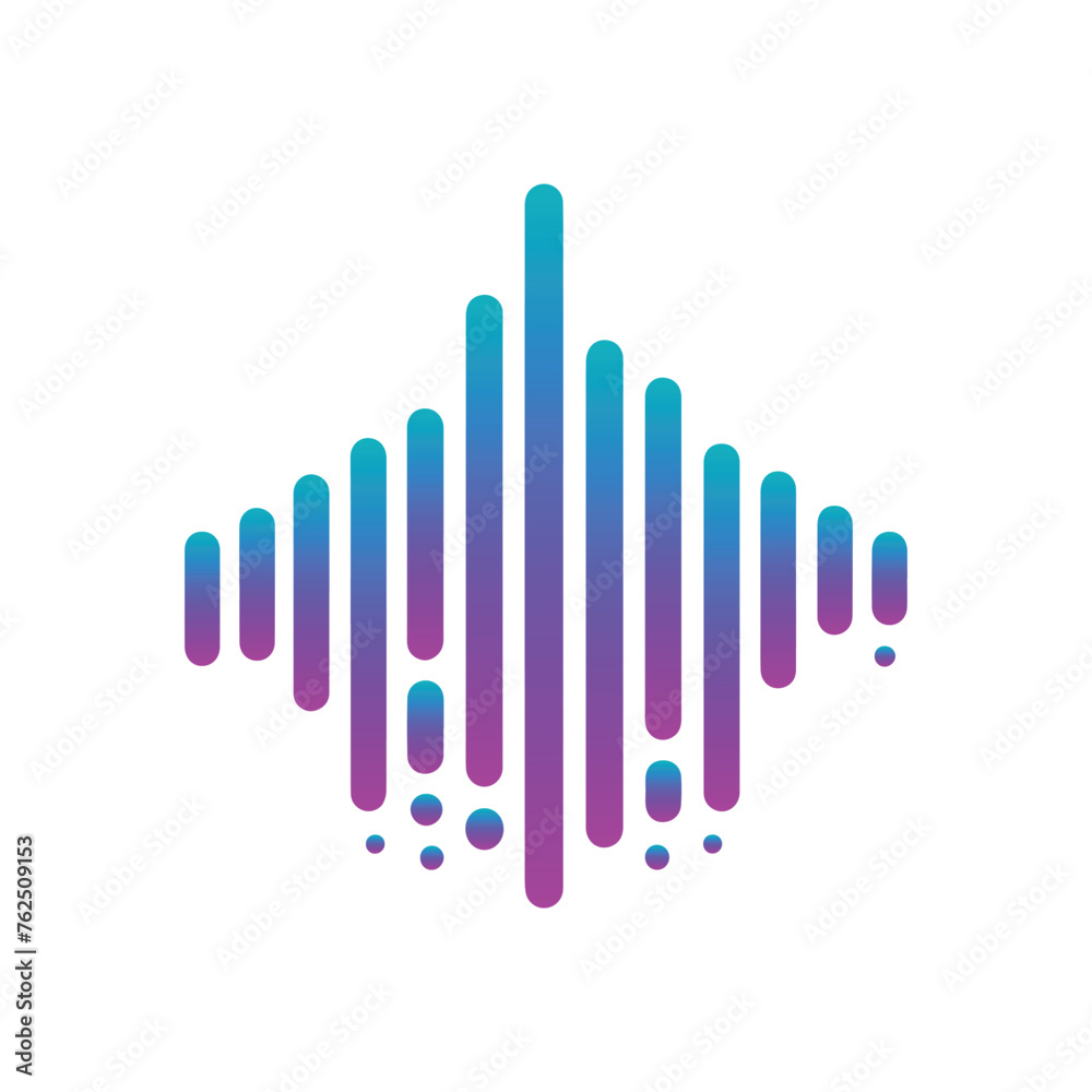 gradient sound wave icon gradient sound wave icon