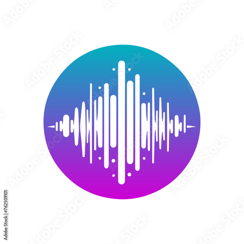 gradient sound wave icon