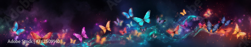 Enchanted Butterfly Voyage Through Starry Space