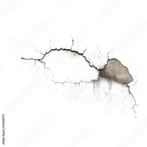 Moisture stains and deterioration on the wall