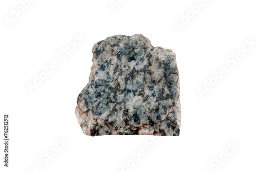 Anorthite rock mineral specimen isolated on white background. a rare compositional variety of plagioclase.