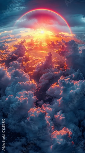 clouds and sun shining through