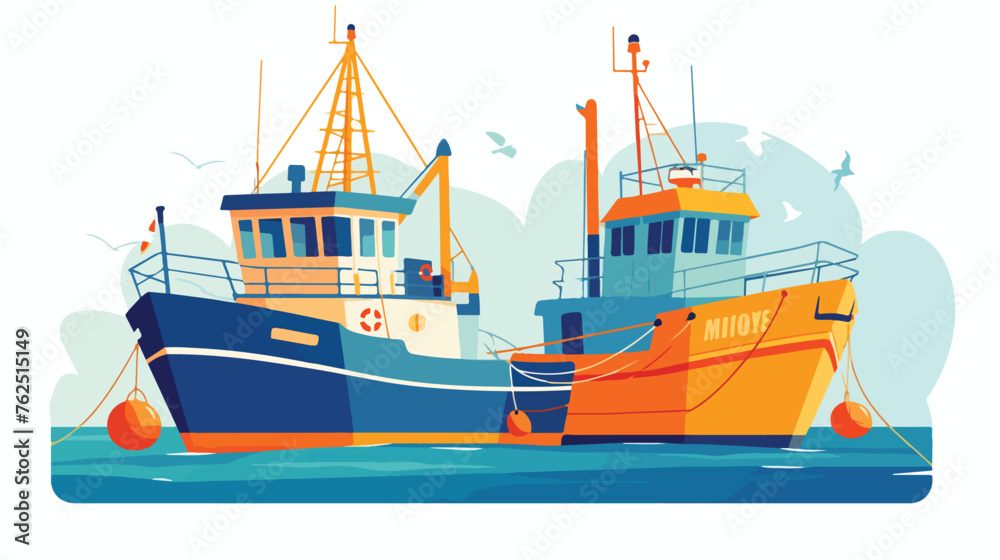 Free digital drawing from two trawler