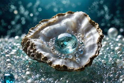 Dreamy Pearl: Oyster Shell with Sea Bubbles