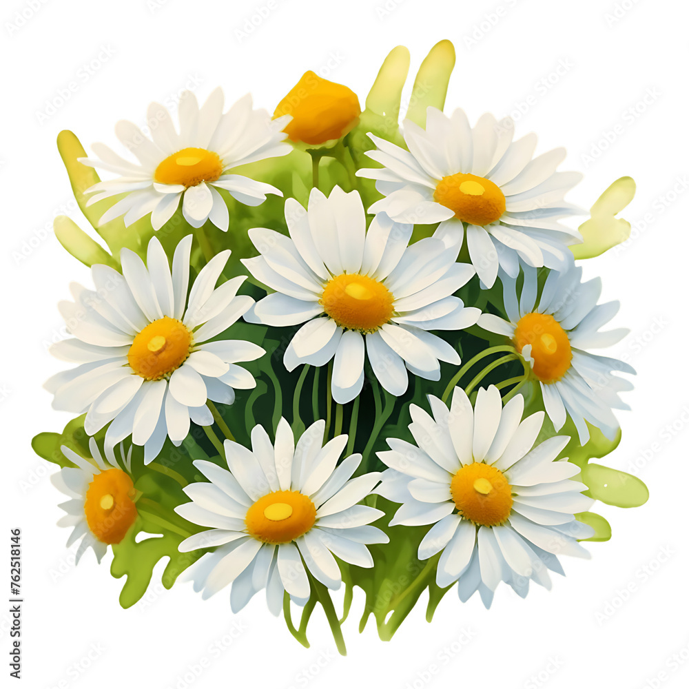Fototapeta premium Abstract Watercolor flower clipart Perfect for Pattern design or Design Template. Generative AI. V46