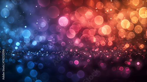Vivid bokeh lights, abstract and colorful background.