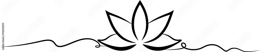 line art lotus flower