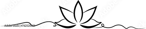 line art lotus flower