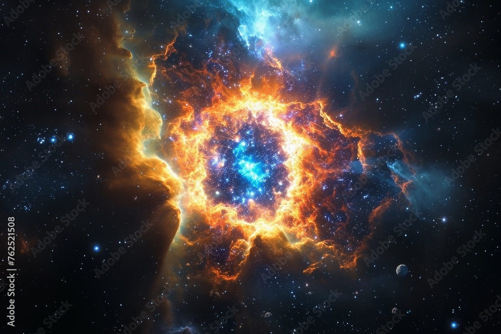 Obraz premium An exploding super nova in space.