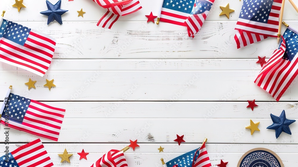 Obraz premium Amazing American labor day composition with flat design