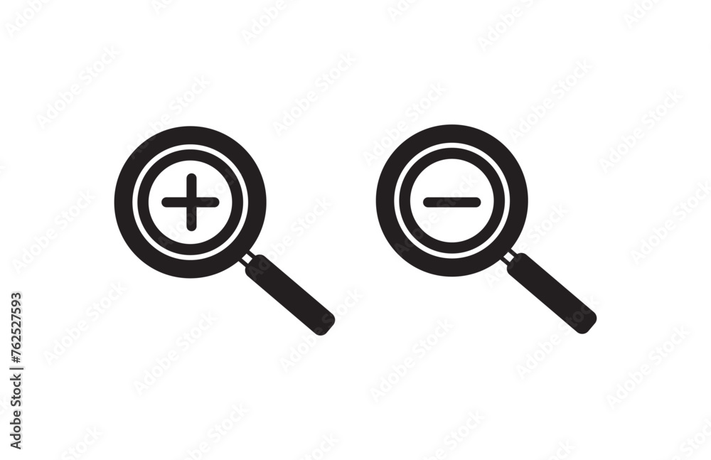 Magnifying glass icon set. magnifier or loupe sign isolated on transparent background, Search symbol. Vector illustration Magnifying glass icon set. magnifier or loupe sign isolated on transparent background, Search symbol. Vector illustration